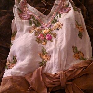 Tracy Reese Elegant Silk Blouse in Rich Brown